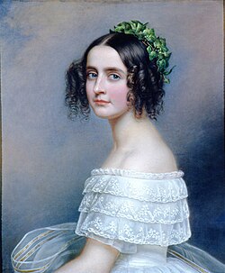 Alexandra a Joseph Karl Stieler által festett képen, 1845-ben
