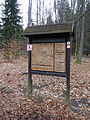 Čeština: Informační tabule u přírodní památky Stožecká skála u obce Stožec v okrese Prachatice, Jihočeský kraj. English: Information board at the natural monument Stožecká skála (Stožec rock) at the Chapel of the Virgin Mary in the municipality of Stožec, Prachatice District, South Bohemian Region, Czech Republic.