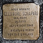 Stumbling Stone Eleonore Schapiro 1896-1941.jpg