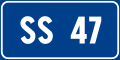 Symbol of Italian highway SS47