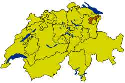 Location of Appenzell Ausserrhoden