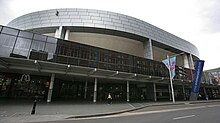 The Sydney Entertainment Center (exterior pictured) hosted the concert. Sydney Entertainment Center.jpg