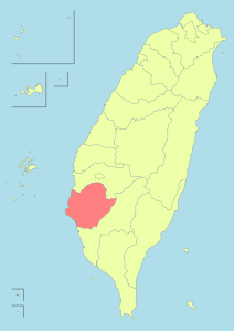 Taiwan ROC political division map Tainan City (2010).svg