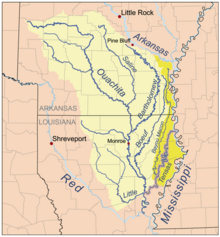 Map showing the Tensas, Red, Ouachita, and Mississippi Rivers, all of which Curlew served on Tensasrivermap.png