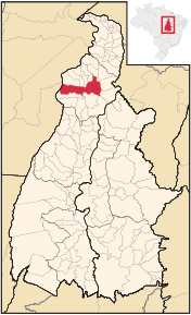 Poziția localității Araguaína