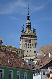 Turnul cu ceas al Cetății Sighișoara.JPG