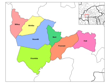 Houndé Department location in the province