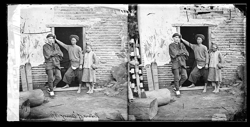 File:Two young men and a young woman, Amoy by John Thomson, 1871. Wellcome L0056275.jpg