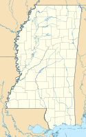 Lagekarte von Mississippi in den USA