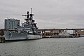 USS Little Rock alongside the littoral combat ship of the same name