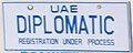 temporary diplomatic plate