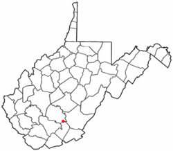 Location of Meadowbridge, West Virginia