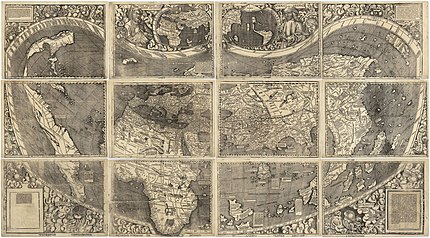 خريطة ڤالدسيمولير العائدة لِسنة 1507م، وهي أوَّل خريطة تتضمن اسم «أمريكا» (AMERICA) كاسم العالم الجديد. تبقَّت نسخة واحدة فقط من هذه الخريطة اشترتها مكتبة الكونغرس في سنة 2001م بمبلغ 10 ملايين دولار أمريكي