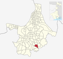 Location of Ward No. 100 in Kolkata Ward Map Ward no. 100 in Kolkata Municipal Corporation.svg