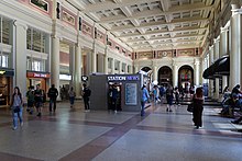 Waterfront's main concourse Waterfront Station Concourse 201807.jpg