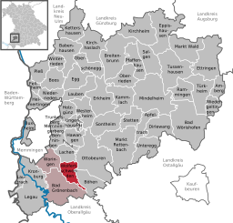 Läget för Wolfertschwenden i Landkreis Unterallgäu