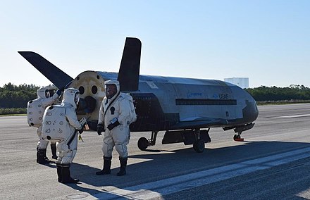X-37B 2 sits on the Shuttle Landing Facility after the OTV-4 mission.