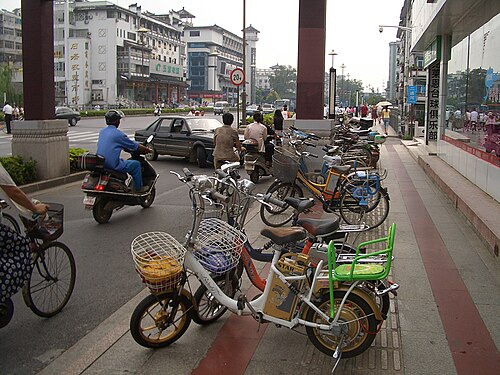 E-bikes are common in China, with an estimated fleet of 120 million in early 2010.[45]