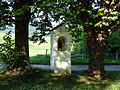 Čeština: Kaplička ve vsi Záhoří v okrese Prachatice, Jihočeský kraj. English: Wayside shrine in the village of Záhoří, Prachatice District, South Bohemian Region, Czech Republic.