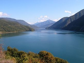 Shinwali reservoir on the Aragvi