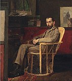 (画)トム・ロバーツ "Portrait of Louis Abrahams"(1896)