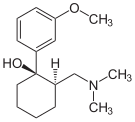 Tramadol'ün kimyasal yapısı.