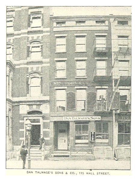 File:(King1893NYC) pg910 DAN TALMAGE'S SONS & CO., 115 WALL STREET.jpg