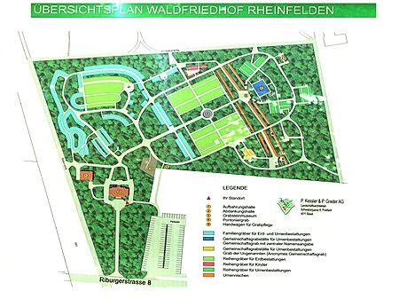 Übersichtsplan, Waldfriedhof Rheinfelden