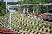 English: Šabany railway station. Minsk, Belarus Беларуская: Станцыя Шабаны. Мінск, Беларусь Русский: Станция Шабаны. Минск, Беларусь