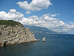 Näkymä Ukrainan eteläosista Jaltalta, Mustanmeren rannalta.