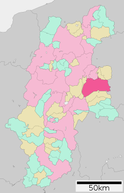Location of Saku in Nagano Prefecture
