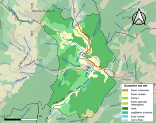 Mappa a colori che mostra l'uso del suolo.