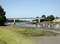 Le "pont de la Corde" sur l'estuaire de la Penzé vu depuis "Milin vor" en Plouénan.