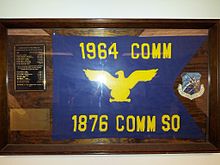 Squadron guidon that was used during the Vietnam war 1876th Comm Squadron guidon.jpg