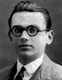 Kurt Godel, the eminent mathematical logician, composed a formal argument for God's existence. 1925 kurt godel.png