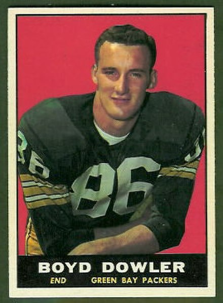 Boyd Dowler in a 1961 Topps American Football Card