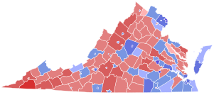 2005 Virginia gubernatorial election results map by county.svg