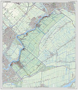 旧アウデルケルク市の地形図（2013年時点）