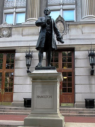 <span class="mw-page-title-main">Statue of Alexander Hamilton (Columbia University)</span> Statue in Manhattan, New York, U.S.