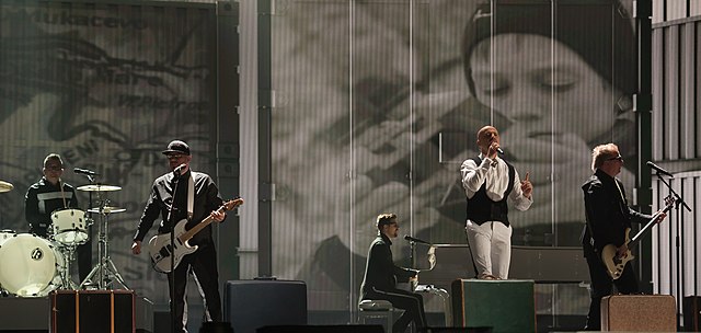 Voltaj during a rehearsal before the first semi-final