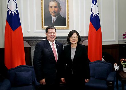 Paraguay President Horacio Cartes and President Tsai Ing-wen in Taiwan.