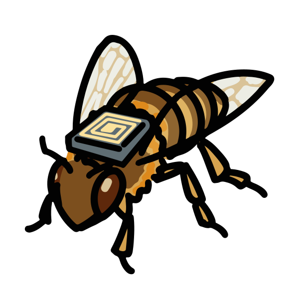 File:202208 RFID-tagged European honey bee adult.svg