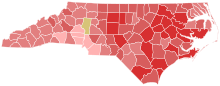 Results by county
Causey
40-50%
50-60%
60-70%
70-80%
Brawley
40-50% 2024 North Carolina Commissioner of Insurance Republican primary election results map by county.svg