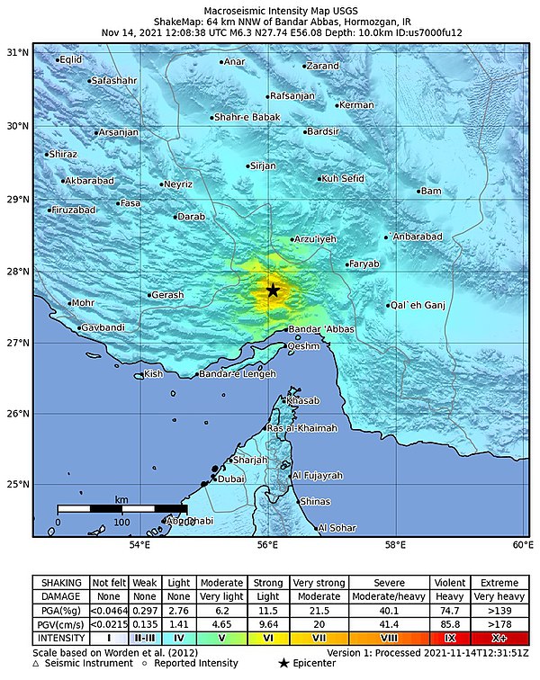 Terremotos de Hormozgán de 2021