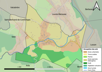 Mappa a colori che mostra l'uso del suolo.