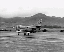 An A4D-2 of VMA-332, 1960. A-4B Skyhawk VMA-332 1960.jpg