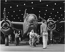 A-20 leaves the assembly line at Long Beach, 1942