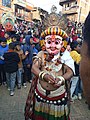 A Newar Gāthā actor dressed as one of the forms of Shiva performing a traditional Nepalese dance 1