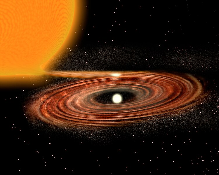 File:Accretion Disk around binary star system WZ Sge - old model (noao0802a).jpg