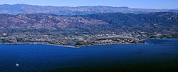 Aerial photo of the Goleta area from offshore.
